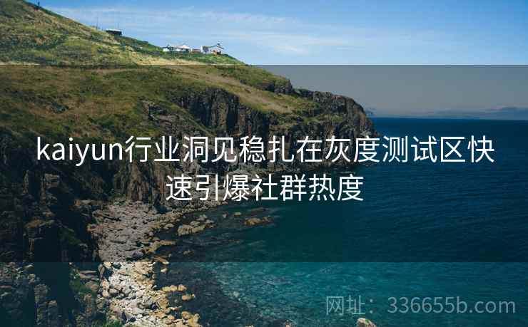 kaiyun行业洞见稳扎在灰度测试区快速引爆社群热度