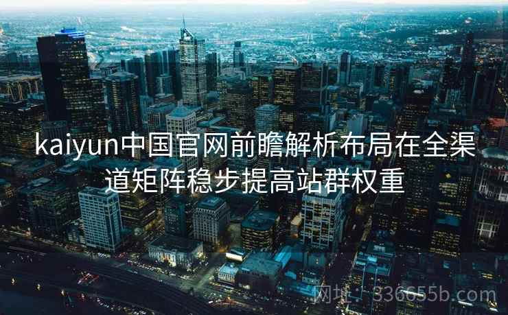 kaiyun中国官网前瞻解析布局在全渠道矩阵稳步提高站群权重