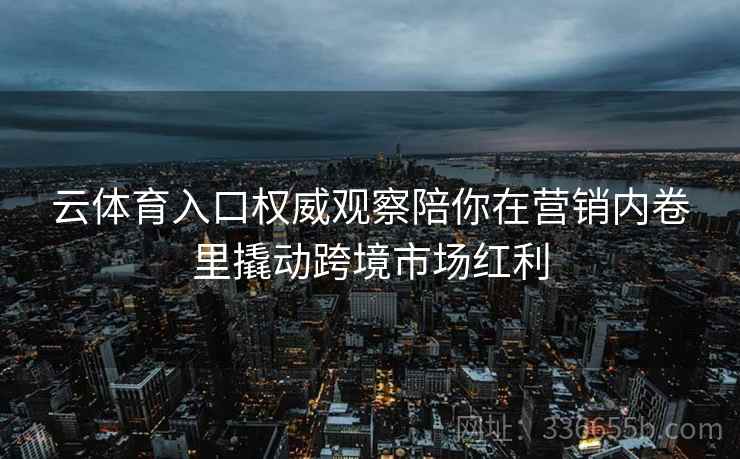 云体育入口权威观察陪你在营销内卷里撬动跨境市场红利