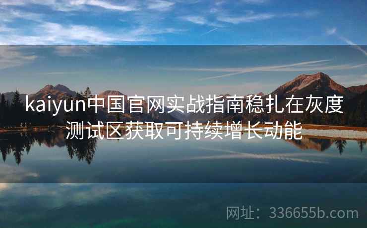 kaiyun中国官网实战指南稳扎在灰度测试区获取可持续增长动能