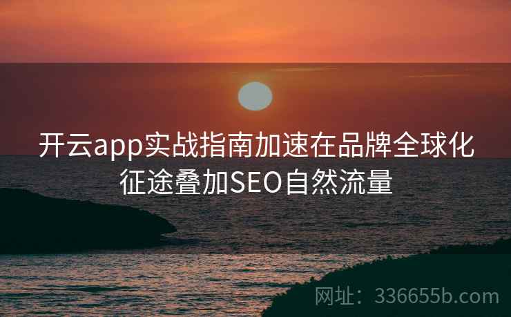 开云app实战指南加速在品牌全球化征途叠加SEO自然流量