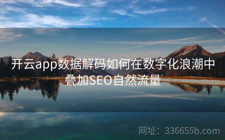 开云app数据解码如何在数字化浪潮中叠加SEO自然流量