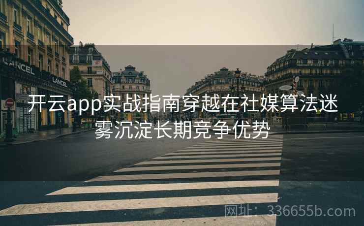 开云app实战指南穿越在社媒算法迷雾沉淀长期竞争优势
